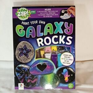 Zap! Extra Paint Your Own Galaxy Rocks Activity Kit - Hinkler Books W 48 Page Bo